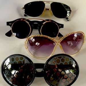 SUNNIES!!! Set of 4 vintage sparkle pair tho..